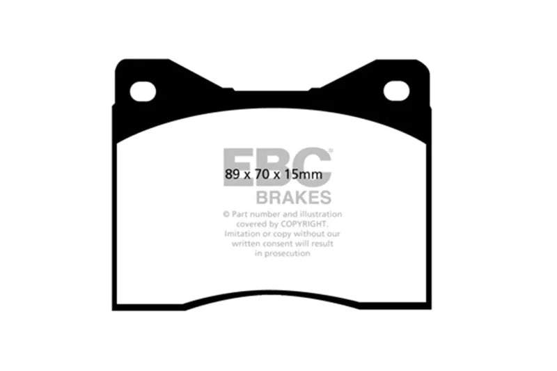 EBC 88-90 Lamborghini Countach 5.2 (Anniversary) Redstuff Rear Brake Pads - Main Product View