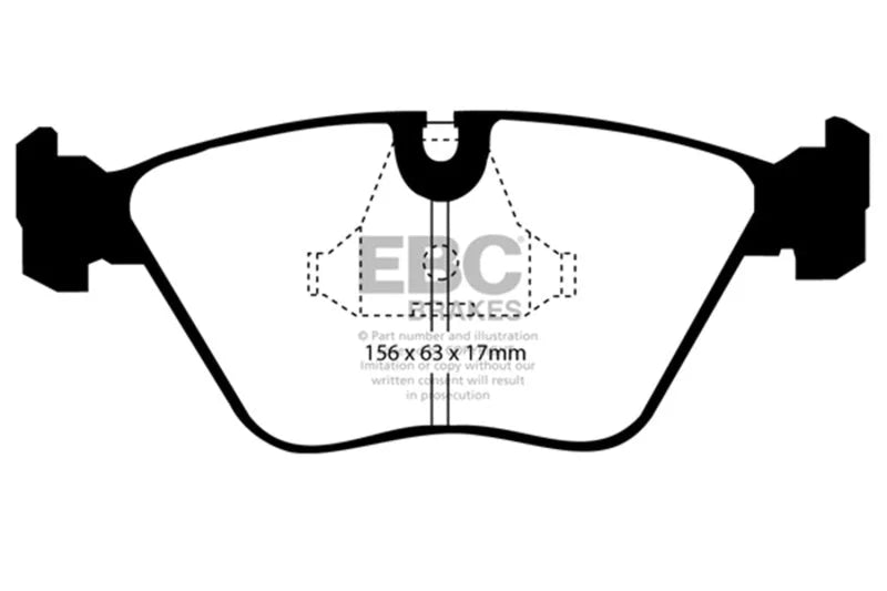 EBC 89-91 Audi 200 2.2 Turbo (ATE) Greenstuff Front Brake Pads - Main Product View