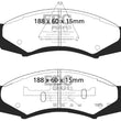 Load image into Gallery viewer, EBC 89-91 Ford Thunderbird 3.8 Redstuff Front Brake Pads - Main Product View