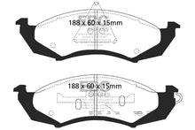 Load image into Gallery viewer, EBC 89-91 Ford Thunderbird 3.8 Redstuff Front Brake Pads - Main Product View