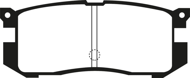 EBC 89-92 Ford Probe 2.2 Ultimax Rear Brake Pads - Side View