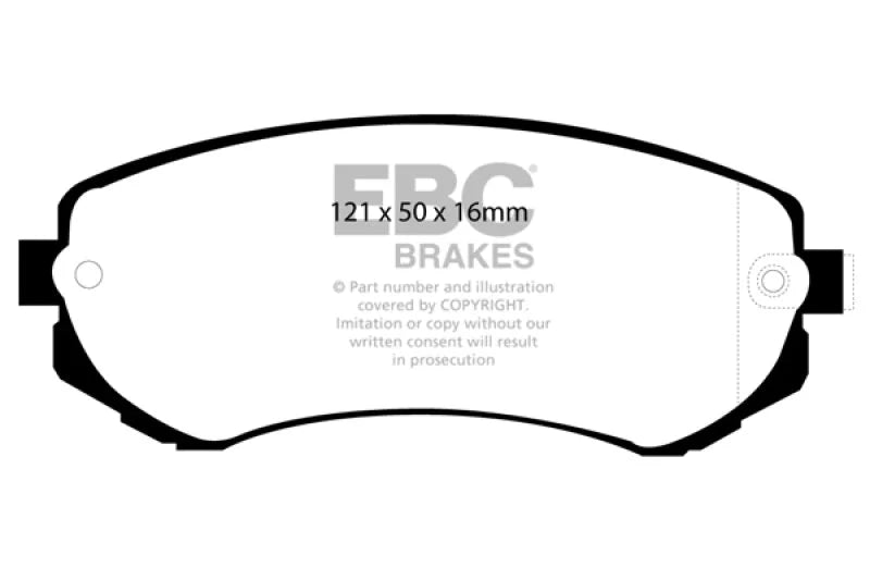 EBC 89-94 Nissan Skyline (R32) 1.8 Yellowstuff Front Brake Pads - Main Product View