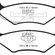 Load image into Gallery viewer, EBC 90-94 Ford Crown Victoria Greenstuff Rear Brake Pads - Main Product View