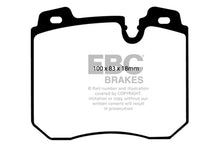 Load image into Gallery viewer, EBC 90-95 BMW 750iL 5.0 (E32) Redstuff Front Brake Pads - Side View