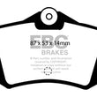 Load image into Gallery viewer, EBC 91-93 Lancia Delta Integrale 2.0L Turbo HF Evo 1 Yellowstuff Rear Brake Pads - Side View
