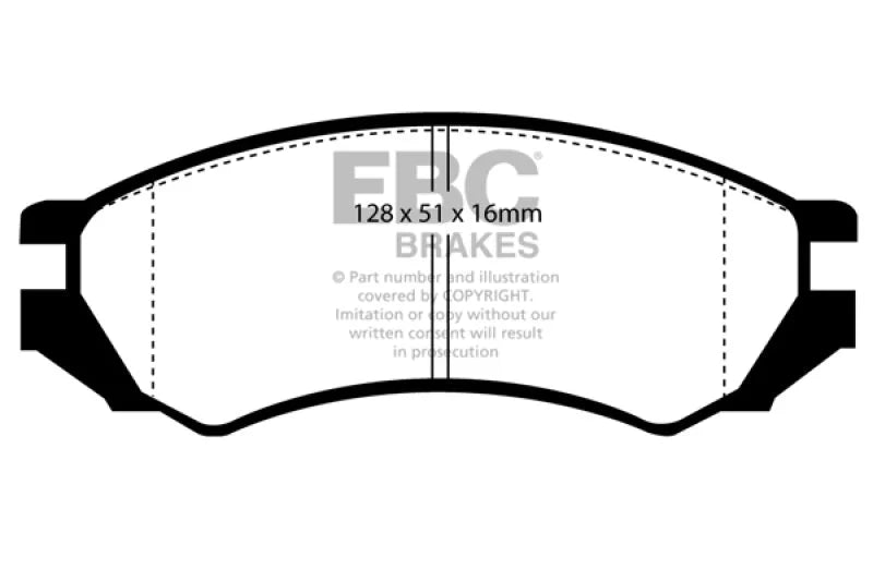 EBC 91-93 Nissan NX 2.0 (ABS) Greenstuff Front Brake Pads - Main Product View