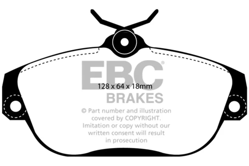 EBC 91-93 Volvo 740 2.3 (ABS) (Girling) Greenstuff Front Brake Pads - Main Product View