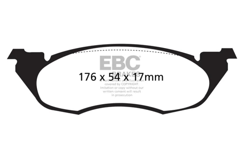 EBC 91-96 Dodge Dakota 2WD 2.5 Greenstuff Front Brake Pads - Main Product View