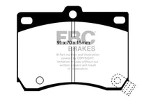 Load image into Gallery viewer, EBC 91-96 Ford Escort 1.8 Redstuff Front Brake Pads - Main Product View