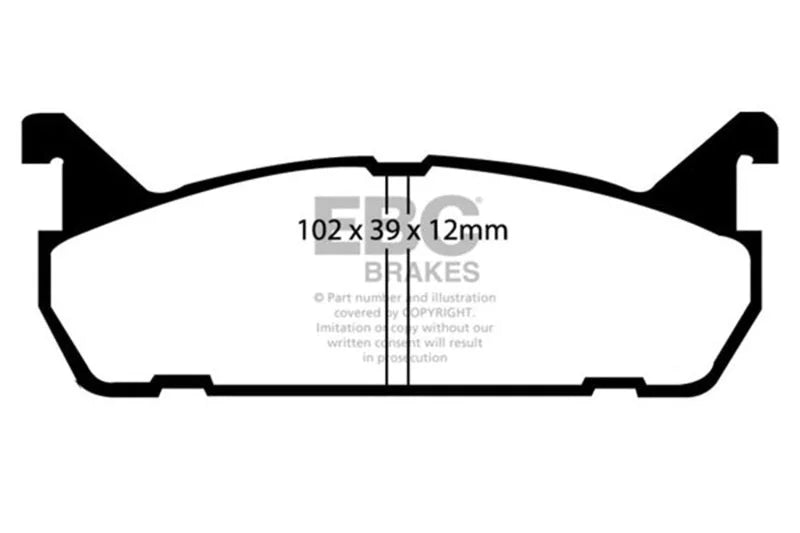 EBC 91-96 Ford Escort 1.8 Yellowstuff Rear Brake Pads - Main Product View