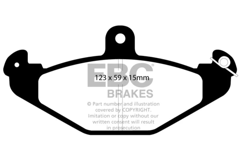 EBC 92-00 Dodge Viper 8.0 Redstuff Rear Brake Pads - Main Product View