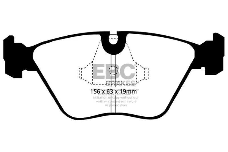 EBC 92-95 BMW M3 3.0 (E36) Ultimax2 Front Brake Pads - Main Product View