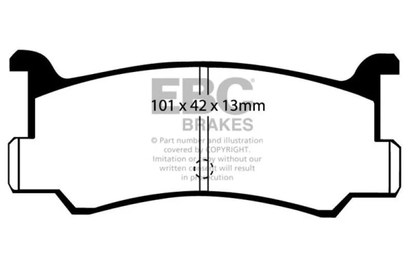 EBC 92-95 Mazda MX3 1.6 Greenstuff Rear Brake Pads - Main Product View