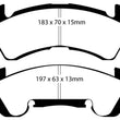 Load image into Gallery viewer, EBC 92-96 Chevrolet Caprice 4.3 Police Ultimax2 Front Brake Pads - Side View
