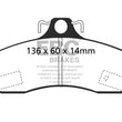 Load image into Gallery viewer, EBC 92-96 Chevrolet Caprice 4.3 Police Ultimax2 Rear Brake Pads - Main Product View