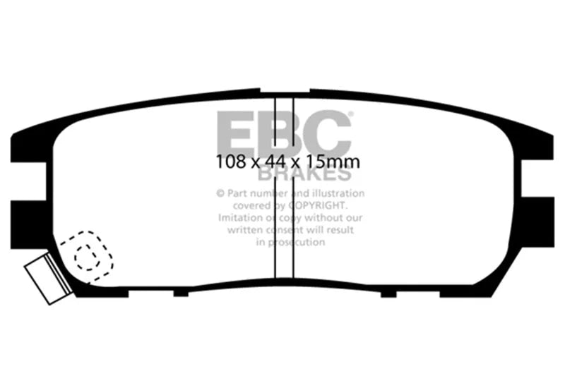 EBC 92-97 Mitsubishi Montero 3.0 Greenstuff Rear Brake Pads - Main Product View