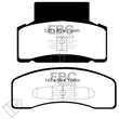 Load image into Gallery viewer, EBC 92-99 Chevrolet C30 DRW Ultimax2 Front Brake Pads - Side View