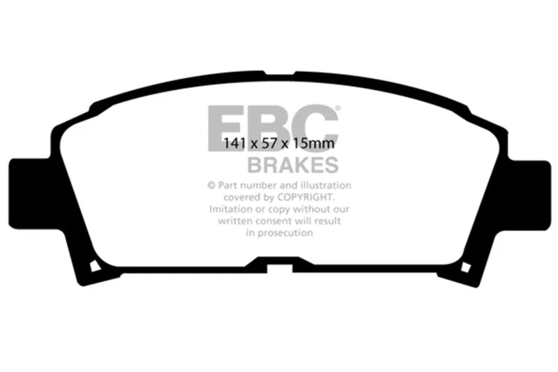 EBC 93-95 Toyota MR2 2.0 Turbo Yellowstuff Front Brake Pads - Main Product View