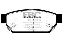 Load image into Gallery viewer, EBC 93-96 Eagle Summit 1.5 Yellowstuff Rear Brake Pads - Main Product View