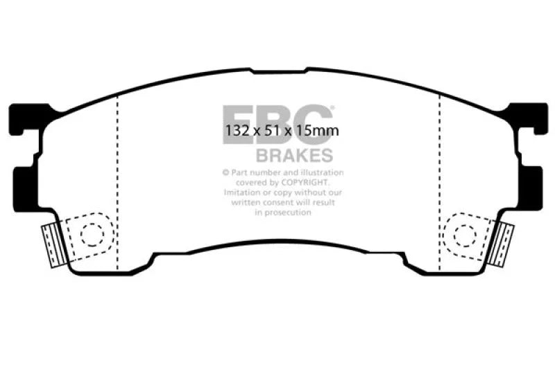 EBC 93-97 Ford Probe 2.0 16v Greenstuff Front Brake Pads - Main Product View