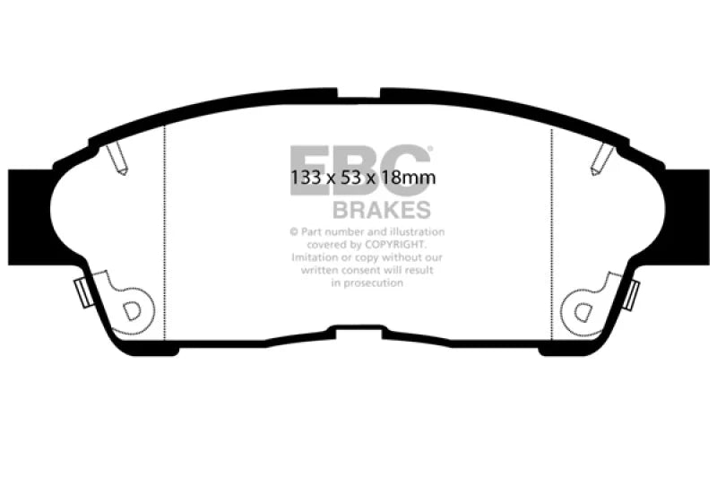 EBC 93-97 Geo Prizm 1.6 Ultimax2 Front Brake Pads - Main Product View