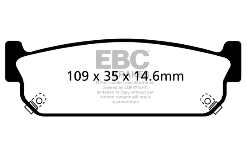 EBC 93-97 Infiniti J30 3.0 Yellowstuff Rear Brake Pads - Main Product View