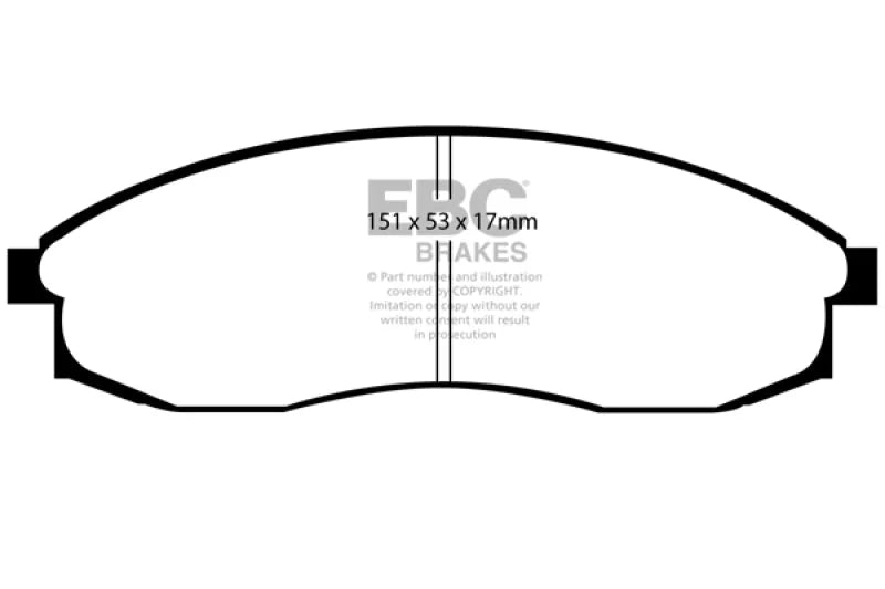 EBC 93-98 Nissan Skyline (R33) 2.5 GTS Yellowstuff Front Brake Pads - Main Product View