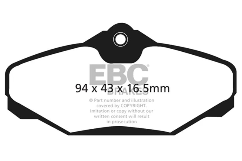 EBC 94-00 Ford Taurus 3.0 Greenstuff Rear Brake Pads - Main Product View