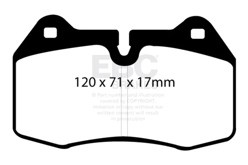 EBC 94-99 BMW M5 3.8 (E34) Bluestuff Front Brake Pads - Main Product View