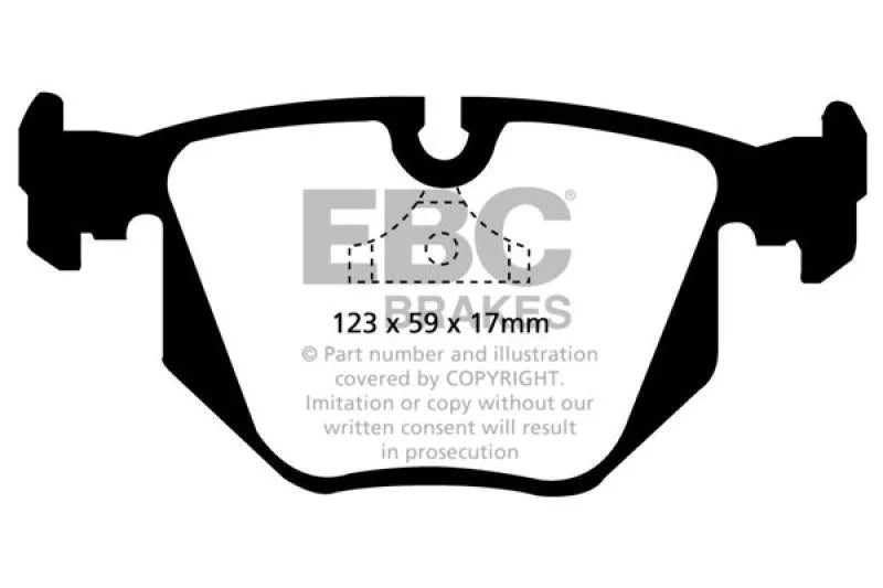 EBC 94-99 BMW M5 3.8 (E34) Yellowstuff Rear Brake Pads - Main Product View