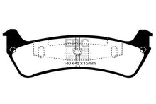 Load image into Gallery viewer, EBC 95-01 Ford Explorer 4.0 2WD Greenstuff Rear Brake Pads - Main Product View
