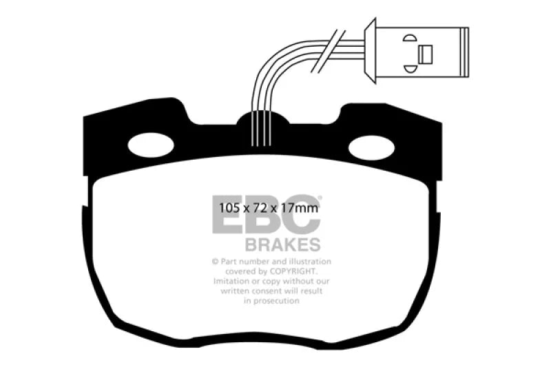 EBC 95-96 Land Rover Discovery (Series 1) 3.9 Yellowstuff Front Brake Pads - Main Product View