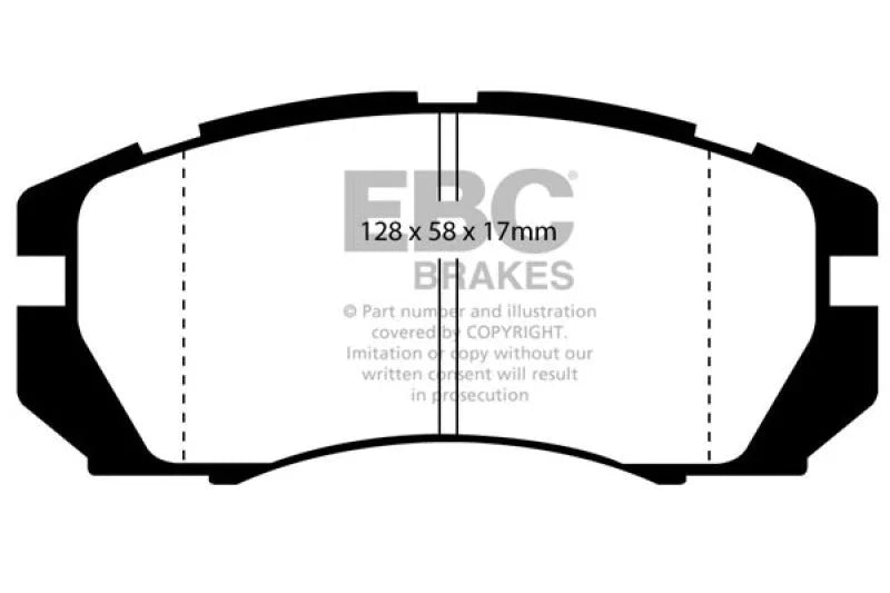 EBC 95-96 Subaru Impreza 2.2 Redstuff Front Brake Pads - Main Product View
