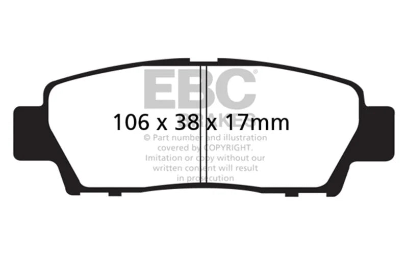 EBC 95-96 Toyota Avalon 3.0 Yellowstuff Rear Brake Pads - Main Product View