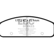 Load image into Gallery viewer, EBC 95-97 Chrysler Cirrus 2.4 (14in Wheels) Ultimax2 Front Brake Pads - Side View