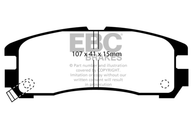 EBC 95-99 Chrysler Sebring Coupe 2.0 Greenstuff Rear Brake Pads - Main Product View