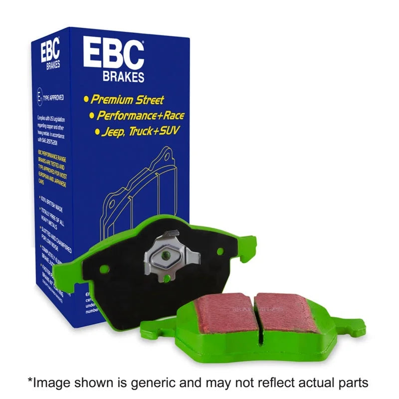 EBC 95-99 Hyundai Accent Greenstuff Front Brake Pads - Side View