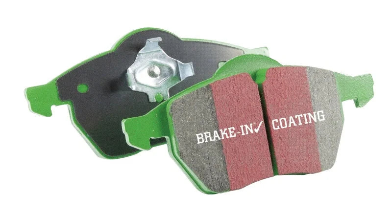 EBC 95-99 Hyundai Accent Greenstuff Front Brake Pads - Installation View