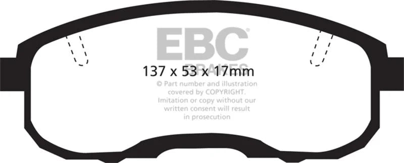 EBC 95-99 Infiniti I30 3.0 Yellowstuff Front Brake Pads - Main Product View