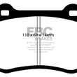 Load image into Gallery viewer, EBC 96-00 Lotus Esprit Turbo 2.0 Turbo GT3 Yellowstuff Rear Brake Pads - Side View
