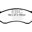 Load image into Gallery viewer, EBC 96-97 Dodge Ram Van B1500 Ultimax2 Front Brake Pads - Side View
