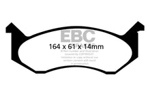 Load image into Gallery viewer, EBC 96-97 Dodge Ram Van B1500 Ultimax2 Front Brake Pads - Side View