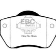 Load image into Gallery viewer, EBC 96-98 Audi A4 1.8 Turbo (B5) Ultimax2 Front Brake Pads - Side View