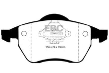 Load image into Gallery viewer, EBC 96-98 Audi A4 1.8 Turbo (B5) Ultimax2 Front Brake Pads - Side View