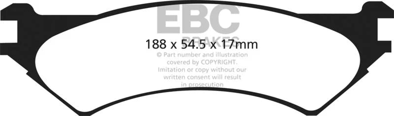 EBC 97-00 Ford Econoline E250 4.2 (4 Wheel ABS) Greenstuff Rear Brake Pads - Main Product View