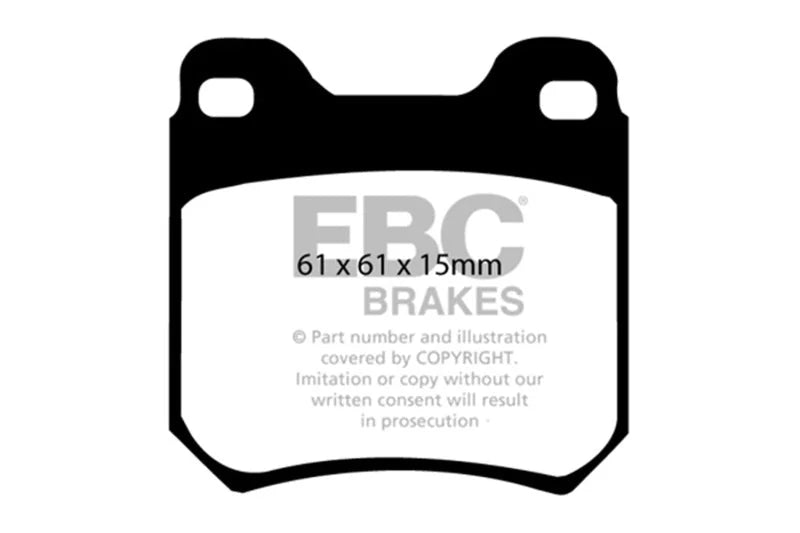 EBC 97-01 Cadillac Catera 3.0 Redstuff Rear Brake Pads - Main Product View