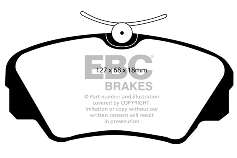 EBC 97-01 Cadillac Catera 3.0 Ultimax2 Front Brake Pads - Main Product View