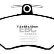 Load image into Gallery viewer, EBC 97-02 Volkswagen Cabriolet 2.0 Greenstuff Front Brake Pads - Main Product View