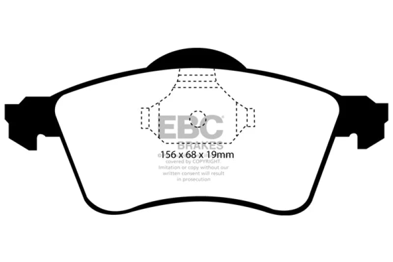 EBC 97-98 Volkswagen Eurovan 2.5 Greenstuff Front Brake Pads - Main Product View