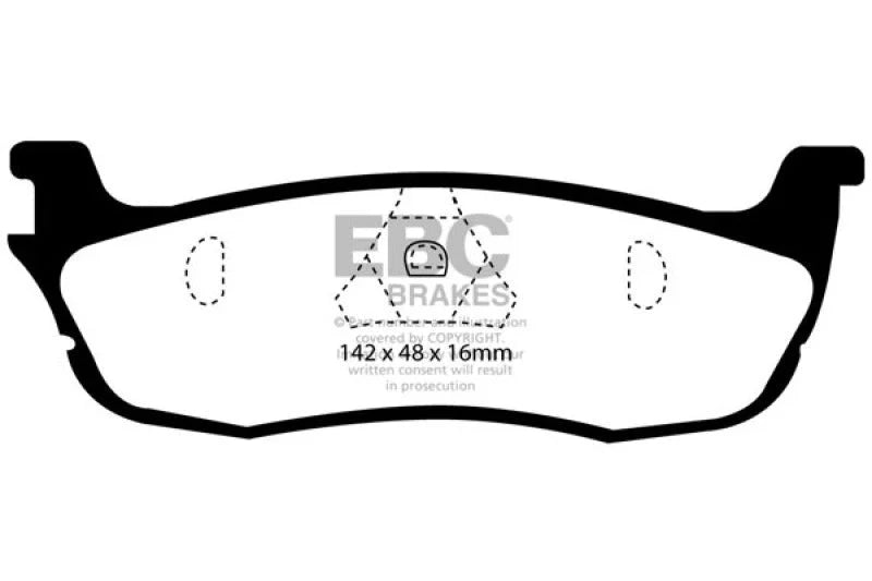 EBC 97-99 Ford Expedition 4.6 2WD Yellowstuff Rear Brake Pads - Main Product View